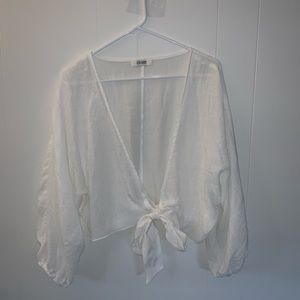 12th Tribe tie front long sleeve top